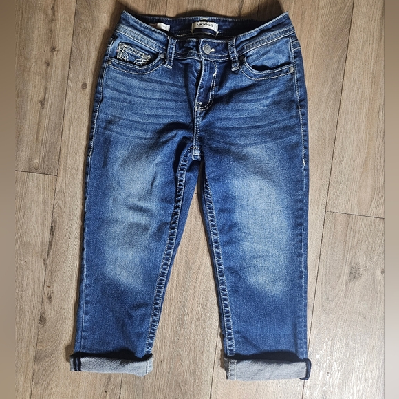 💥Sale💥Vigoss Women's Dark Blue Cropped Capri Jeans - Picture 5 of 5
